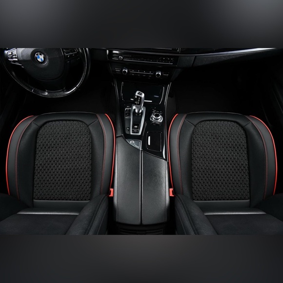 LSRRDL 2 Piece Deluxe Leather Front Car Bottom Seat Covers, Car Seat Protector - Picture 2 of 6